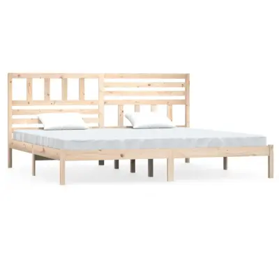 vidaXL Posteljni okvir iz trdne borovine 200x200 cm
