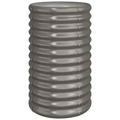 vidaXL Visoka greda iz prašno premazanega jekla 40x40x68 cm siva