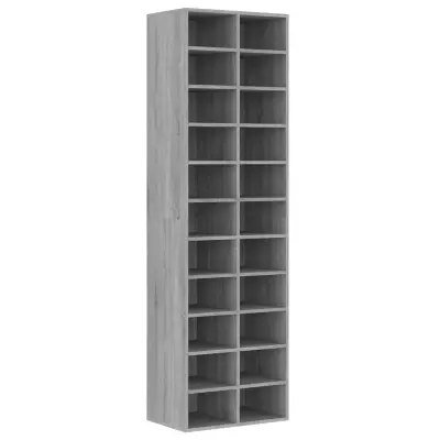vidaXL Omarica za čevlje siva sonoma 54x34x183 cm konstruiran les