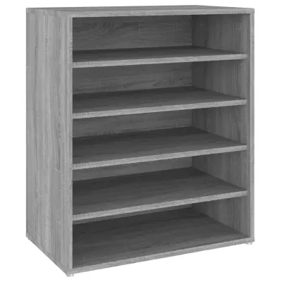 vidaXL Omarica za čevlje siva sonoma 60x35x70 cm konstruiran les