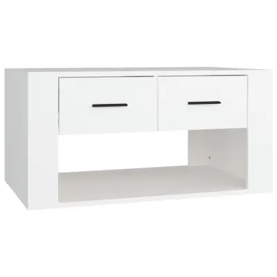 vidaXL Klubska mizica bela 80x50x40 cm inženirski les