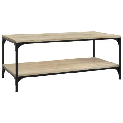 vidaXL Klubska mizica sonoma hrast 80x50x40 cm inženirski les