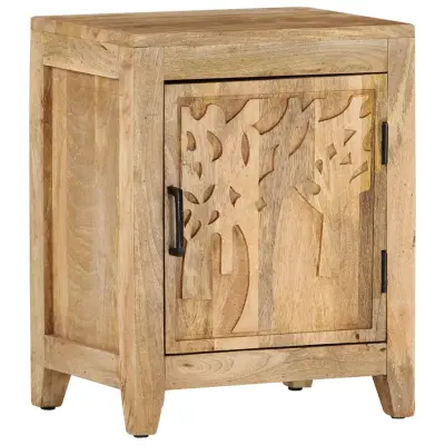 vidaXL Nočna omarica 40x30x50 cm trden mangov les