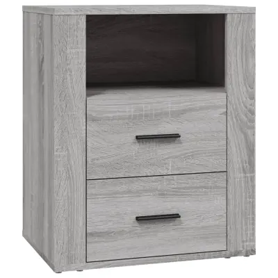 vidaXL Nočna omarica siva sonoma 50x36x60 cm inženirski les