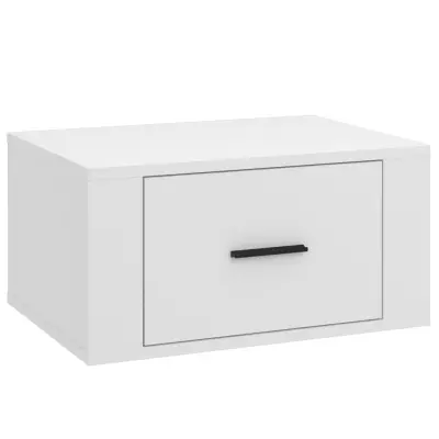vidaXL Stenska nočna omarica bela 50x36x25 cm