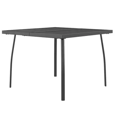 vidaXL Vrtna miza antracitna 100x100x72 cm jeklena mreža