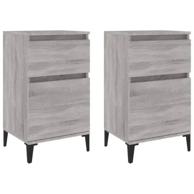 vidaXL Nočna omarica 2 kosa siva sonoma 40x35x70 cm
