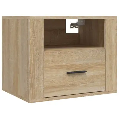 vidaXL Stenska nočna omarica sonoma hrast 50x36x40 cm