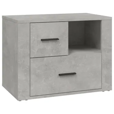 vidaXL Nočna omarica betonsko siva 60x36x45 cm inženirski les