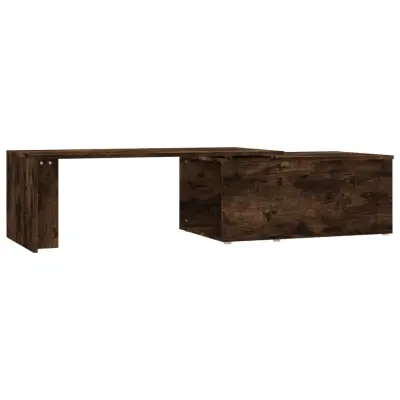 vidaXL Klubska mizica dimljeni hrast 150x50x35 cm inženirski les
