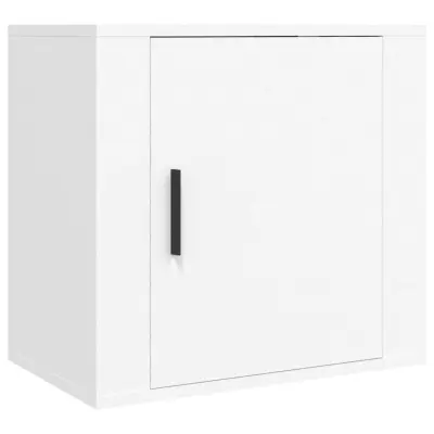 vidaXL Stenska nočna omarica bela 50x30x47 cm