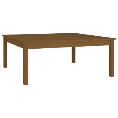 vidaXL Klubska mizica medeno rjava 100x100x40 cm trdna borovina