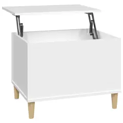 vidaXL Klubska mizica bela 60x44,5x45 cm inženirski les