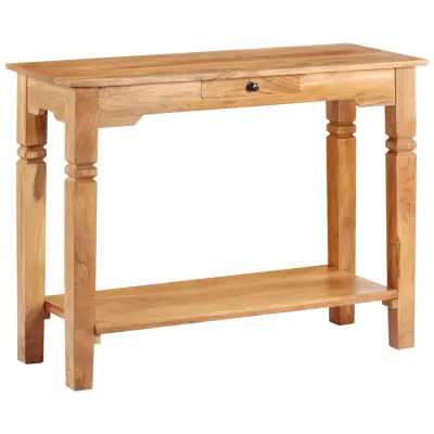 vidaXL Konzolna mizica 100x40x76 cm iz trdnega akacijevega lesa
