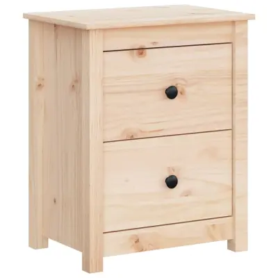 vidaXL Nočna omarica 50x35x61,5 cm trdna borovina