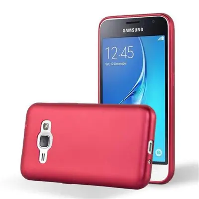 CADORABO Ohišje, združljiv s Samsungom v kovinsko rdeči - zaščitni pokrov, narejen iz fleksibilnega silikona TPU