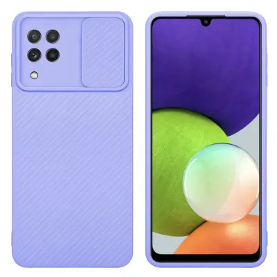 CADORABO Ohišje, združljiv s Samsungom v Bonbon Purple - Zaščitni pokrov, narejen iz fleksibilnega silikona TPU in z zaščito pred kamero