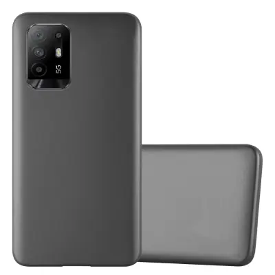 Primer Cadorabo, združljiv z OPPO v kovinsko sivi - zaščitni pokrov, narejen iz fleksibilnega silikona TPU