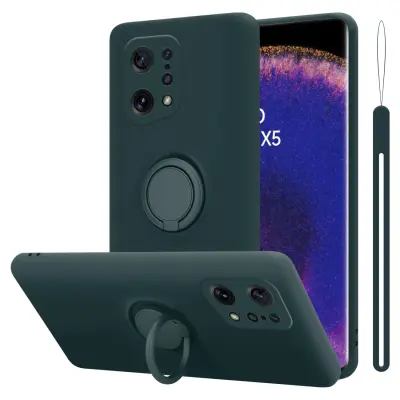 Cadorabo Case, združljiv z OPPO v tekoči zeleni barvi - zaščitni pokrov iz fleksibilnega silikona TPU z obročem