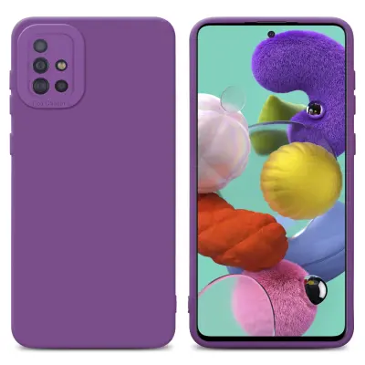 Cadorabo Case, združljiv s Samsungom v tekočini Matte Purple - zaščitni pokrov iz fleksibilnega silikona TPU