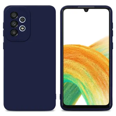 Cadorabo Case, združljiv s Samsungom v tekoči temno modri barvi - zaščitni pokrov iz fleksibilnega silikona TPU