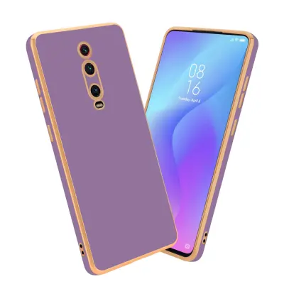 CADORABO Ohišje, združljiv s Xiaomi v sijajnem vijoličnem - zlatu - zaščitni pokrov iz fleksibilnega silikona TPU in z zaščito pred kamero