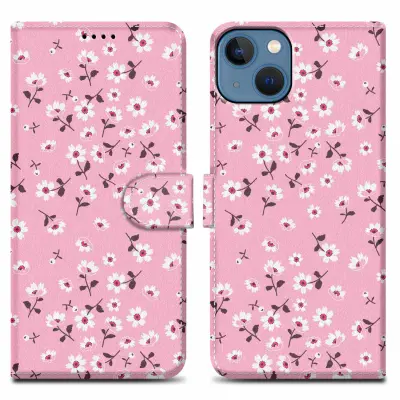 CADORABO Ohišje, združljiv z Apple - Design Flower Rain št. 6 - Zaščitni pokrov z magnetnim zapiranjem, funkcijo stojala in režo za kartico