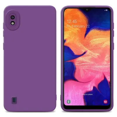 Cadorabo Case, združljiv s Samsungom v tekočini Matte Purple - zaščitni pokrov iz fleksibilnega silikona TPU