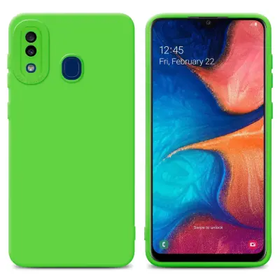 CADORABO Ohišje, združljiv s Samsungom v tekočinski zeleni barvi - zaščitni pokrov iz fleksibilnega silikona TPU