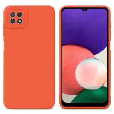 CADORABO Ohišje, združljiv s Samsungom v tekočini Orange - Zaščitni pokrov iz fleksibilnega silikona TPU