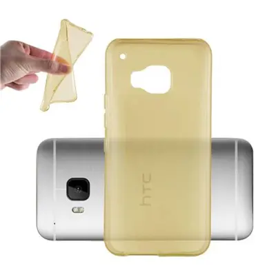 Cadorabo Case, združljiv s HTC v prozornem zlatu - zaščitni pokrov, narejen iz fleksibilnega silikona TPU
