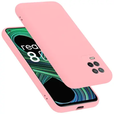 CADORABO Ohišje, združljiv z Realme v tekoči roza barvi - zaščitni pokrov iz fleksibilnega silikona TPU