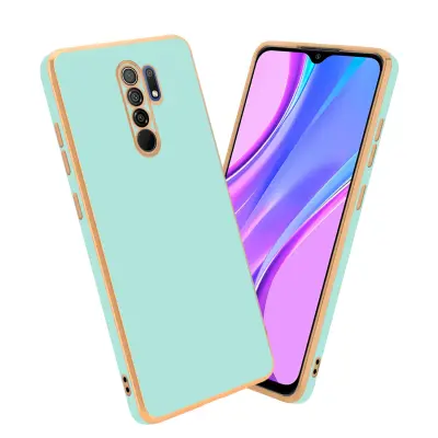 CADORABO Ohišje, združljiv s Xiaomi v sijajni metini zeleni barvi - Zlato - zaščitno prevleko iz fleksibilnega silikona TPU in z zaščito pred kamero