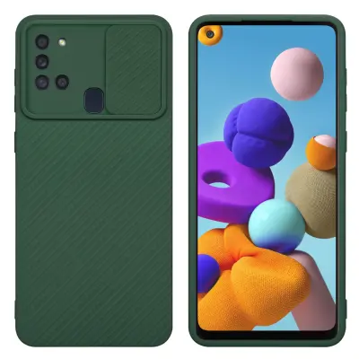 CADORABO Ohišje, združljiv s Samsungom v Bonbon Green - Zaščitni pokrov, narejen iz fleksibilnega silikona TPU in z zaščito pred kamero