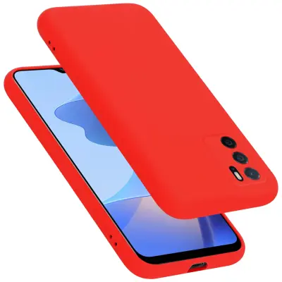 Primer Cadorabo, združljiv z OPPO v tekoči rdeči barvi - zaščitni pokrov iz fleksibilnega silikona TPU