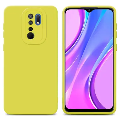 CADORABO Ohišje, združljiv s Xiaomi v tekočini rumeni - zaščitni pokrov, narejen iz fleksibilnega silikona TPU