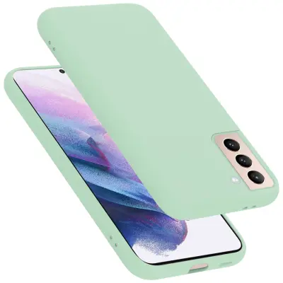 CADORABO Ohišje, združljiv s Samsungom v tekoči svetlo zeleni barvi - zaščitni pokrov iz fleksibilnega silikona TPU