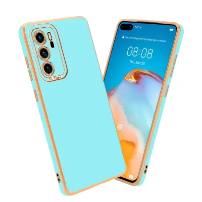 CADORABO Ohišje, združljiv s Huaweijem v sijajni turkiznici - Rose Gold - Zaščitni pokrov iz fleksibilnega silikona TPU in z zaščito pred kamero