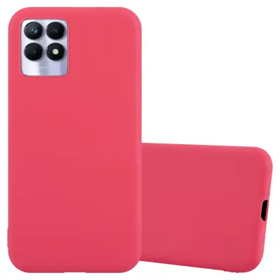 Cadorabo Case, združljiv z Realme v Candy Red - Zaščitni pokrov iz fleksibilnega silikona TPU