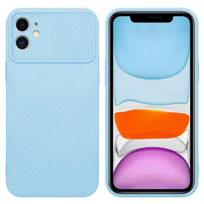 CADORABO Ohišje, združljiv z Apple v Bonbon Light Blue - Zaščitni pokrov, narejen iz fleksibilnega silikona TPU in z zaščito pred kamero