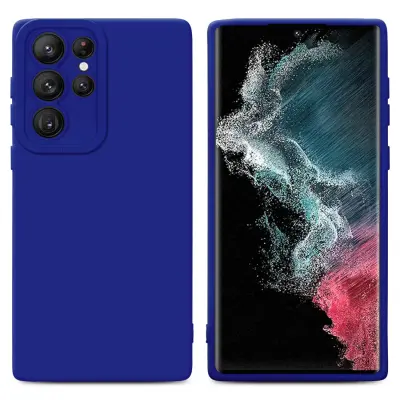 CADORABO Ohišje, združljiv s Samsungom v tekoči modrem, zaščitnem pokrovu, narejen iz fleksibilnega silikona TPU