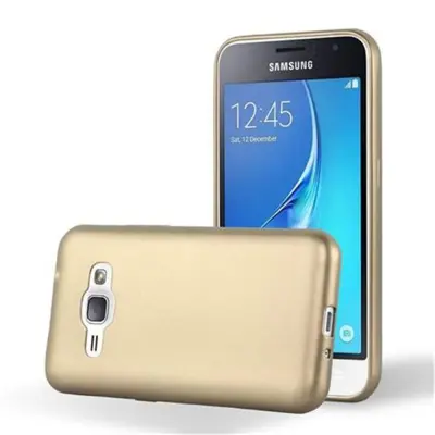 Cadorabo Case, združljiv s Samsungom v kovinskem zlatu - zaščitni pokrov, narejen iz fleksibilnega silikona TPU