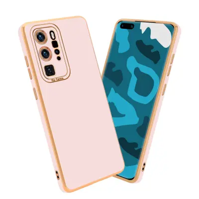 CADORABO Ohišje, združljiv s Huawei v sijajnem roza - rožnato zlato - zaščitni pokrov iz fleksibilnega silikona TPU in z zaščito pred kamero