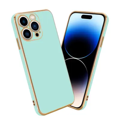 CADORABO Ohišje, združljiv z Apple v sijajni metini zeleni barvi - Zlato - zaščitno prevleko iz fleksibilnega silikona TPU in z zaščito pred kamero