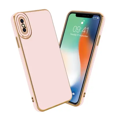CADORABO Ohišje, združljiv z Apple v sijajnem roza - Rose Gold - Zaščitni pokrov iz fleksibilnega silikona TPU in z zaščito pred kamero
