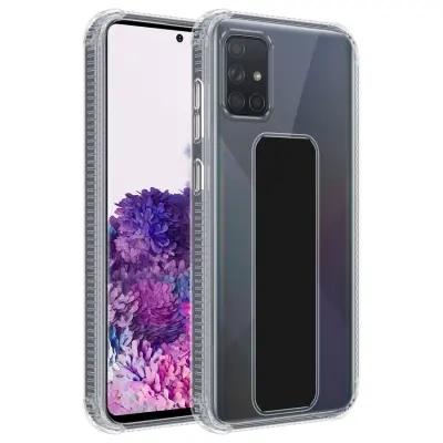 Cadorabo Case, združljiv s Samsungom v črnem - zaščitnem pokrovu, narejen iz fleksibilnega silikona TPU z držalom in funkcijo stojala