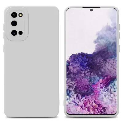 CADORABO Ohišje, združljiv s Samsungom v tekoči beli barvi - zaščitni pokrov iz fleksibilnega silikona TPU