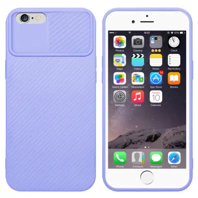 CADORABO Ohišje, združljiv z Apple v Bonbon Purple - Zaščitni pokrov iz fleksibilnega silikona TPU in z zaščito pred kamero