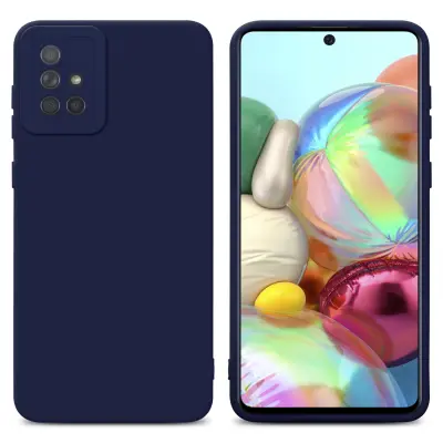 Cadorabo Case, združljiv s Samsungom v tekoči temno modri barvi - zaščitni pokrov iz fleksibilnega silikona TPU