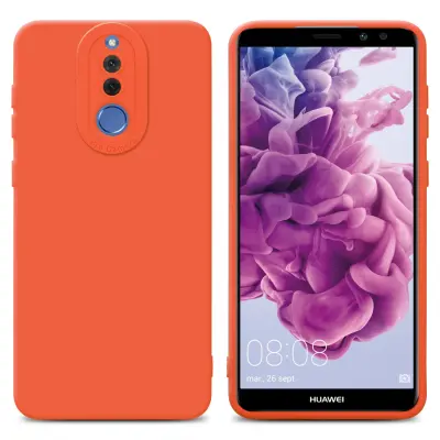 Cadorabo Case, združljiv s Huawei v tekočini oranžni pokrov - zaščitni pokrov iz fleksibilnega silikona TPU